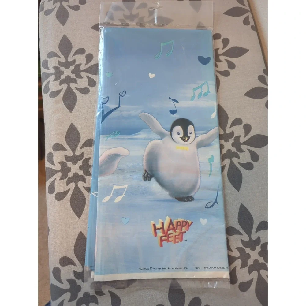 Hallmark Happy Feet Table Cover 54x102 Party Express Birthday Decor 1TBL2386